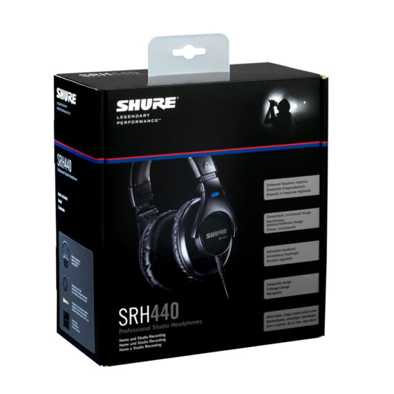 Shure SRH440 Audífonos Cerrados de Calidad Profesional