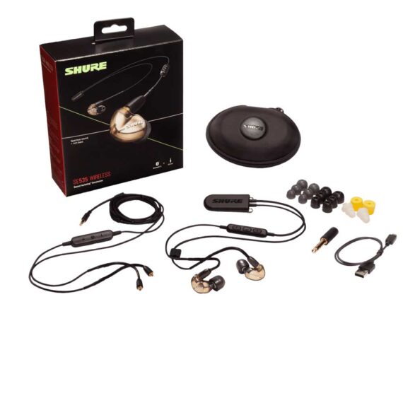 Shure SE535-V+BT1 Bronce Auriculares inalámbricos con Aislamiento de Sonido con cable de comunicación habilitado con Bluetooth