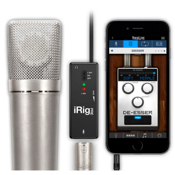 IK Multimedia iRig Pre - Interfaz de Micrófono XLR para iOS y Android