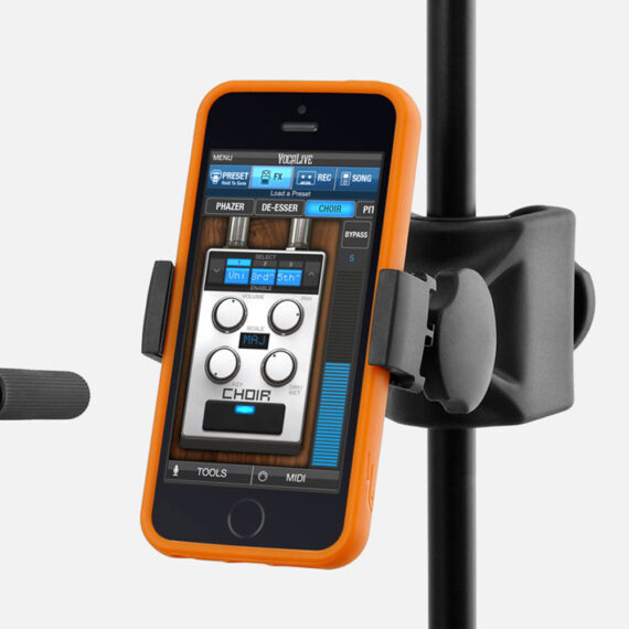 IK Multimedia iKlip Xpand Mini - Soporte universal de iPhone, iPod touch y teléfonos inteligentes para base/pie de micrófono