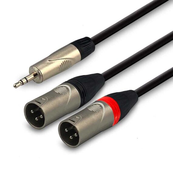 Cable Mini Plug 3.5mm Stereo a 2 XLR Macho (2Metros)
