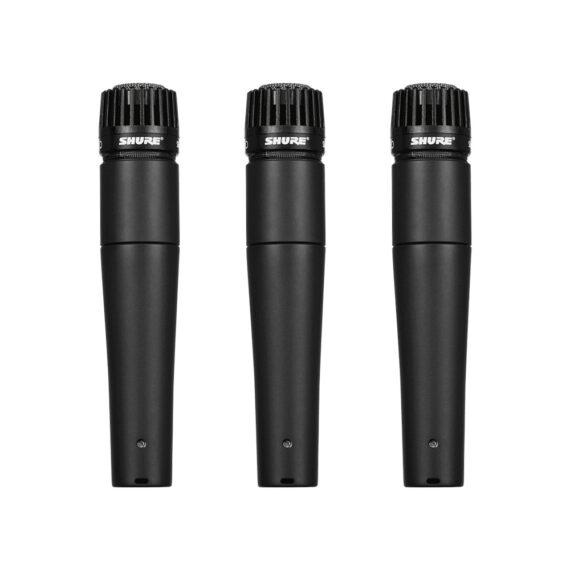 Shure SM57 (Three Pack) Microfono para Instrumento Dinamico Cardioide