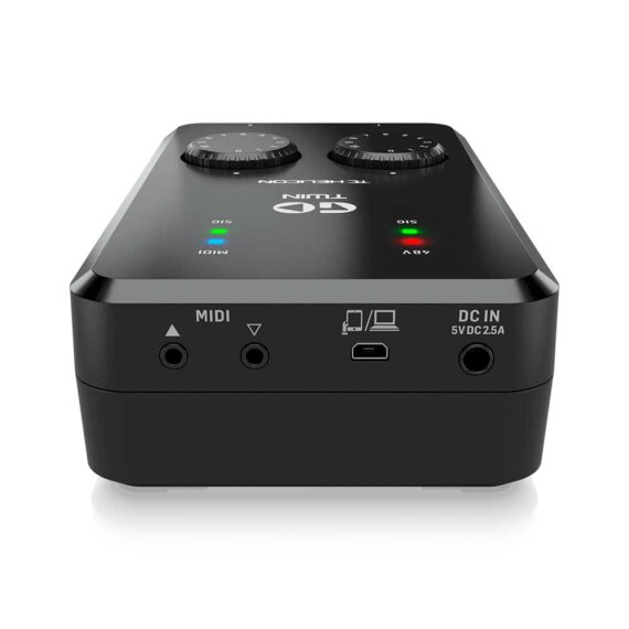 TC-Helicon GO TWIN 2-Canales Interfaz de Audio/MIDI Portátil para Dispositivos Móviles