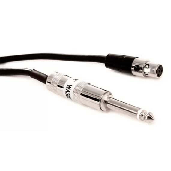 Shure WA302 Mini-conector de 4 pines a cable de instrumento de 1/4 de pulgada para Shure Wireless