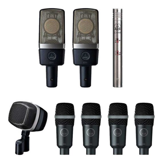 AKG Drum Set Premium - Kit de Micrófonos para Batería