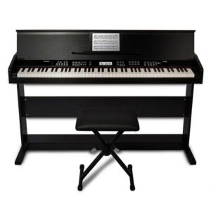 Alesis Piano Digital Virtue Black de 88 Teclas con Soporte y Banco