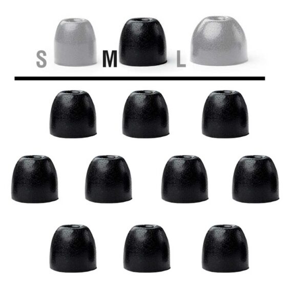 Shure EABKF1-10M Almohadillas negras de repuesto para Shure Sound Isolating Earphones- Medianas (paquete de 10)