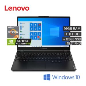 Laptop Lenovo Legion 5 15ARH05H RYZEN 7 4800H Ram 16GB DISCO 1TB +128GB SSD VIDEO 6GB 15.6″ FHD W10